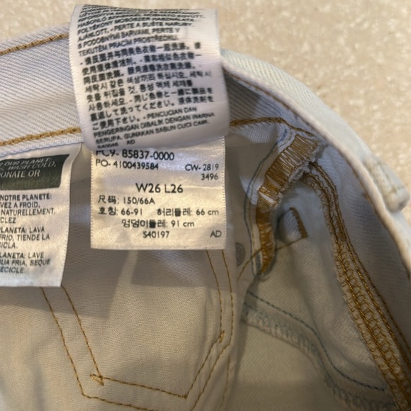 Levi 501 Cropped High Waisted Cutout Jean 28” - Picture 11 of 12